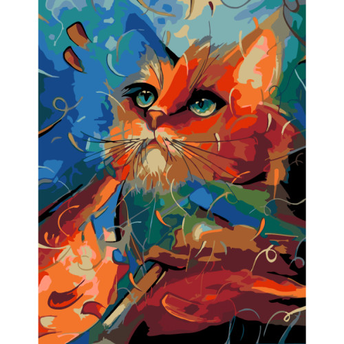 Набор, картина по номерам, „Bright Cat“, 35х45см, в коробке, ROSA START (N00013679)