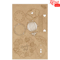 Чіпборд для скрапбукінгу Floral Poem 4, ДВП, 12,8х20 см, ROSA TALENT (94232088)