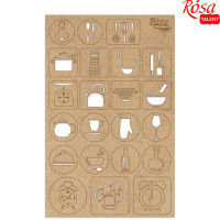 Чіпборд для скрапбукінгу Recipe book 2, ДВП, 12,8х20 см, ROSA TALENT (94232094)