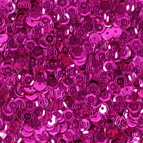Набор пайеток круглые Темно-розовые Д:6мм 10г