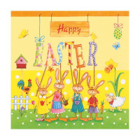 Декупажні серветки Happy Easter, 33*33 см, 17,5 гм2, 20 шт.