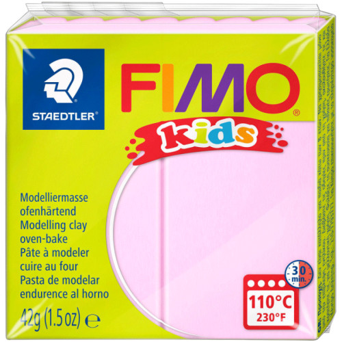 Пластика Fimo kids, Розовая светлая, 42г, Fimo (8030-25)