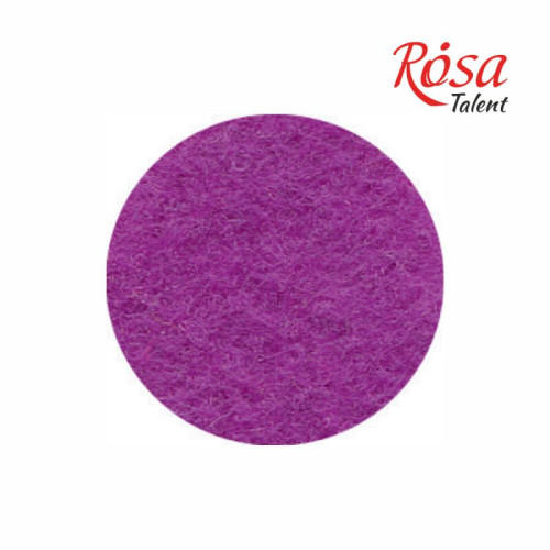 Фетр листовой (полиэстер), 21,5х28 см, Фиолетовый светлый, 180г/м2, ROSA TALENT (165FW-H023)