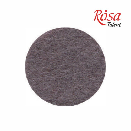 Фетр листовой (полиэстер), 21,5х28 см, Серый темный, 180г/м2, ROSA TALENT (165FW-H028)