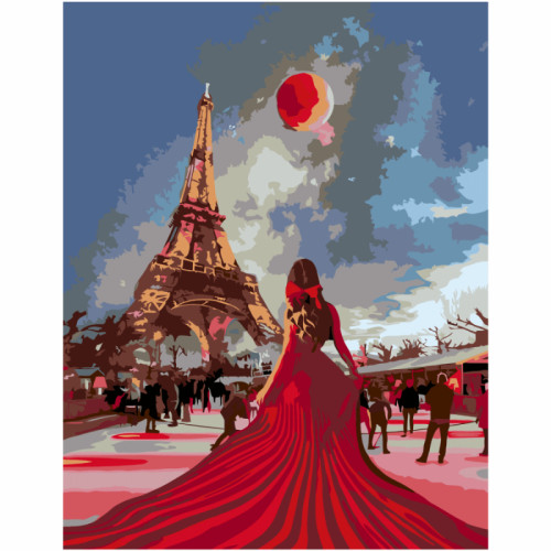 Набор-стандарт, картина по номерам, „Страстный Париж“, 35х45см, ROSA START (N00013226)