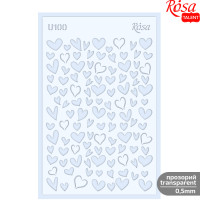 Трафарет багаторазовий універсальний, №U100, серія „Love , 13х20 см, прозорий, 0,5мм, ROSA TALENT (3621100)
