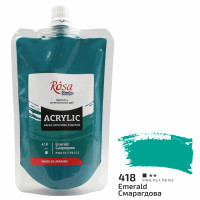 Акрилова фарба ROSA Studio, Смарагдова, 200 мл
