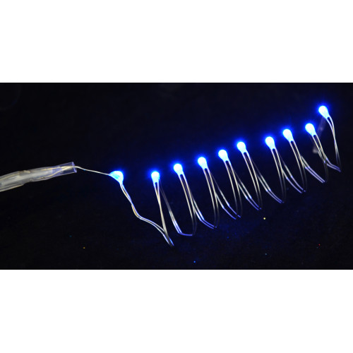 Гірлянда світлодіодна Yes! Fun LED-нить, 10 ламп, блакитна, 0,55 м., 1 реж.міганія, серебр