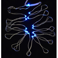 Гірлянда світлодіодна Yes! Fun LED-нить, 15 ламп, блакитна, 1,60 м., 1 реж.міганія, серебр