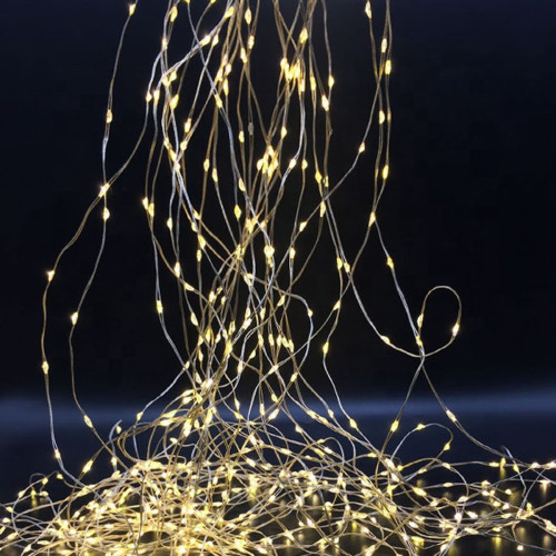 Гірлянда світлодіодна Novogod‘ko на мідн.дроті Кінський хвіст,220 LED,тепл.бiл,2,2м,стат