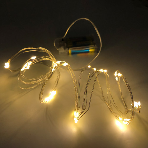 Гірлянда світлодіодна Novogod‘ko на мідн.дротіКінський хвіст,50 LED,тепл.біл.,1м,батарей