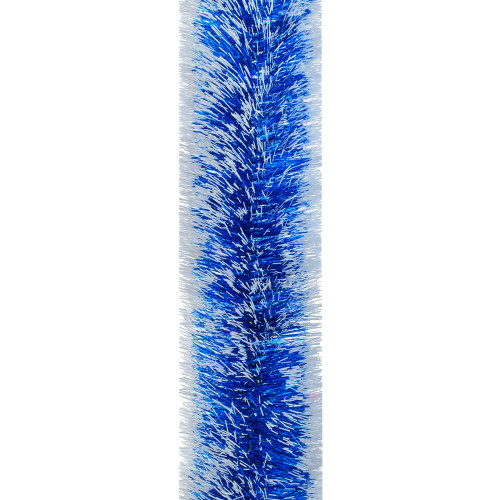 Мишура новогодняя 100 Novogodko (синяя с бел. кончиками) 3 м
