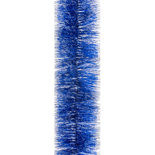 Мишура новогодняя 50 Novogodko (синяя с бел. кончиками) 2 м