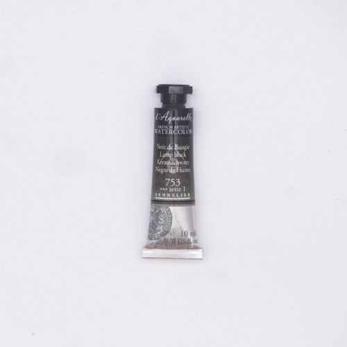 Акварельная краска Sennelier L'Aquarelle, 10 мл, S1 Сажа газовая (Lamp Black)