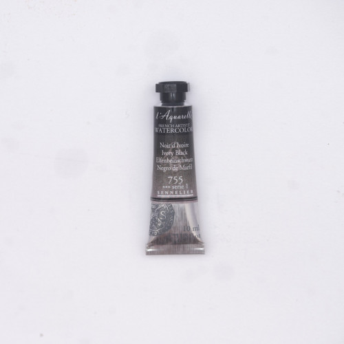 Акварельна фарба Sennelier L'Aquarelle, 10 мл, S1 Слонова кістка чорна (Ivory Black)
