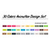 Набор маркеров TOUCHFIVE 30 цветов, Анимация и дизайн