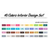 Набір маркерів TOUCHFIVE 40 кольорів, Дизайн інтер'єру