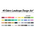 Набір маркерів TOUCHFIVE 40 кольорів, Ландшафтний дизайн