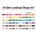 Набор маркеров TOUCHFIVE 60 цветов, Ландшафтный дизайн