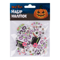Набор наклеек для Хеллоуина Милый череп, 12 шт, ЭВА Yes Fun
