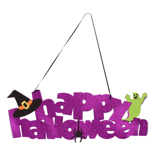 Декор для Хеллоуина Happy Halloween, 61*20 см, ЭВА глиттер Yes Fun