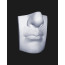 Гіпсова фігура Губи з носом Давида полегшена Анатомічна модель 23,5х18,5х13 см