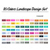 Маркеры для скетчинга TOUCH FIVE 80 цветов, Ландшафтный дизайн