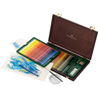Подарунковий набір акварельних олівців Faber-Castell A. Durer 48 кол. + аксесуари в дерев'яному пеналі, 117506