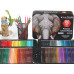 Набір кольорових олівців для малювання KALOUR в металевій коробці 180 кольорів