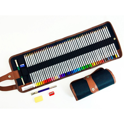 Пенал-органайзер на 48 олівців із полотна поліестеру (CANVAS)