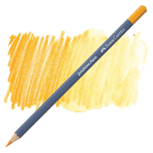 Олівець акварельний Faber-Castell Goldfaber Aqua колір темно-жовтий хром №109 (dark chrome yellow), 114609