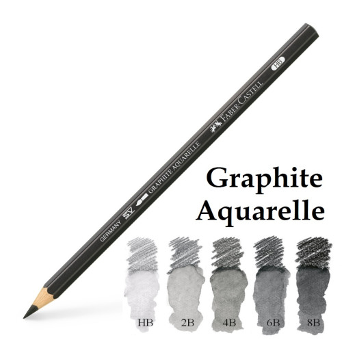 Акварельный чернографитный карандаш Faber-Castell Graphite Aquarelle 8B, 117808