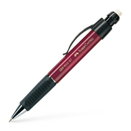 Олівець механічний 0,7 мм 130731 Faber-Castell Grip Plus корпус червоний металік