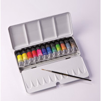 Набір акварелі L'Aquarelle Sennelier, 12 туб по 10 ml, пенал-палітра 1 пензель (N131611)