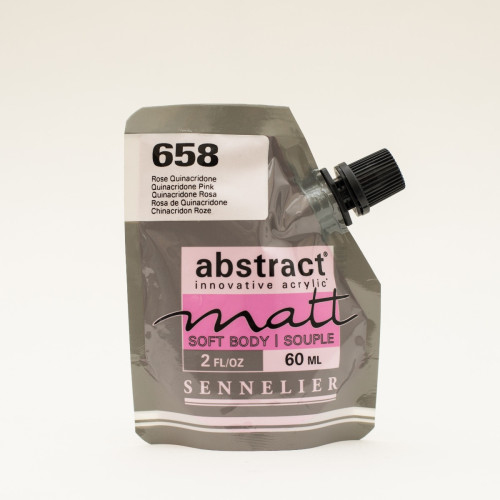 Акриловая краска Sennelier Abstract, 60 мл, матовая, Хинакридон розовый