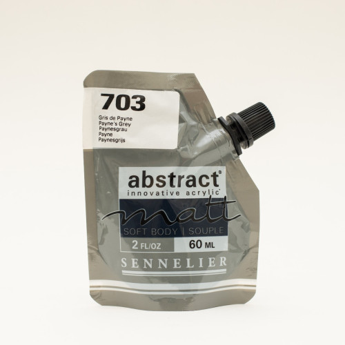 Акриловая краска Sennelier Abstract, 60 мл, матовая, Серая Пейна (Payne's Grey)