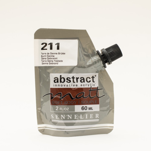 Акриловая краска Sennelier Abstract, 60 мл, матовая, Сиенна жженая (Burnt Sienna)