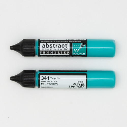 Линер акриловый Abstract Sennelier, 3D, 27 мл, Бирюзовая (Turquoise)
