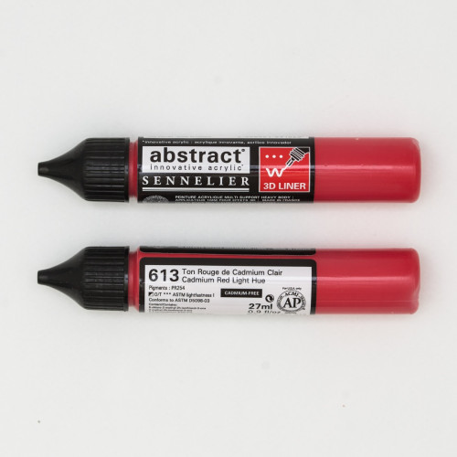 Линер акриловый Abstract Sennelier, 3D, 27 мл, Кадмиум красный светлый (Cadmium Red Light Hue)