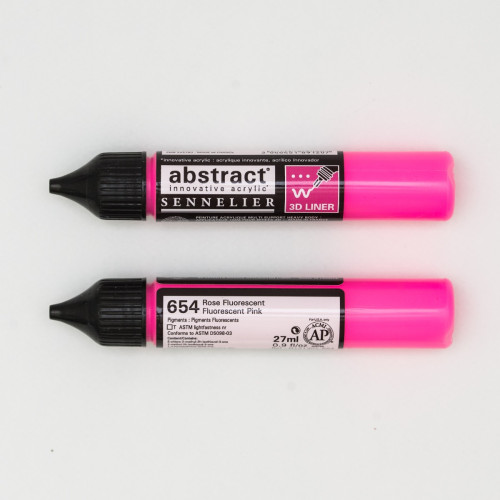 Линер акриловый Abstract Sennelier, 3D, 27 мл, Флуоресцентный Розовый (Fluo Pink)