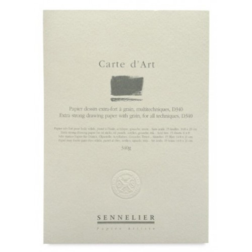 Альбом-склейка екстраплотного паперу для всіх видів матеріалів Sennelier Carte d'art, 15 аркушів, 340 г/м (14,8х21 см) (N136212)