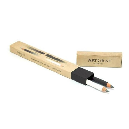 ARTGRAF TWIN BOX (B, B2) - 2 графитных водорастворимых карандаша - дл. 22 см, диам. 4 мм