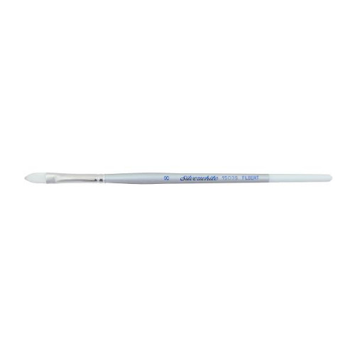 Пензель синтетика м'яка Silver Brush Silverwhite 1503S № 8 (8 мм) овальна