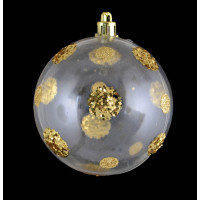 Куля Yes! Fun прозора з колами з гліттера d-8 см