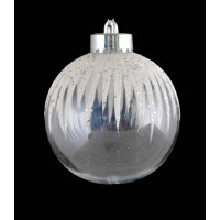 Шар елочный заснеженный с глиттером d-8 см Yes! Fun