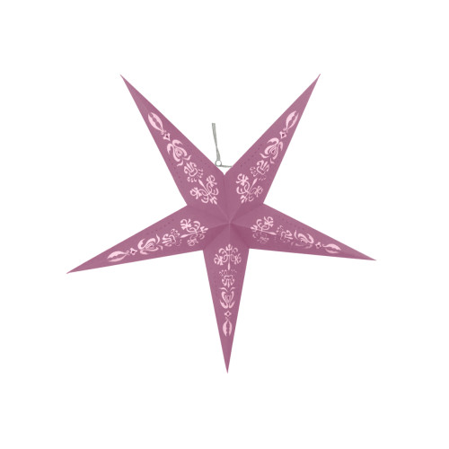 Звезда бумажная Novogodko, 3D, пудрово-розовая, 60 см, LED