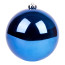 Новорічна куля Novogod‘ko, пластик, 15 cм, синя, глянець