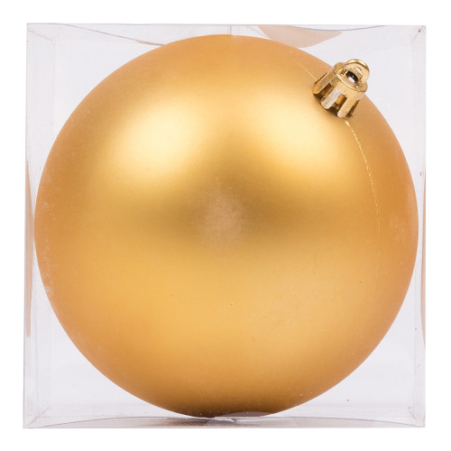 Новогодний шар Novogodko, пластик, 10 cм, золотой, матовый