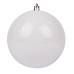 Новорічна куля Novogod‘ko, пластик, 12 cм, біла, глянець