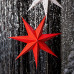 Звезда бумажная Novogodko, 3D, красная, 45 см, LED
